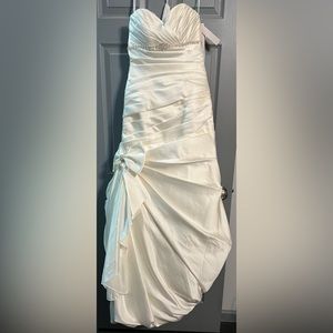 Satin Mermaid Wedding Dress with Bow Detail